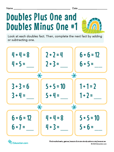 Doubles Plus One and Doubles Minus One #1