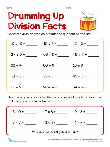 Drumming Up Division Facts