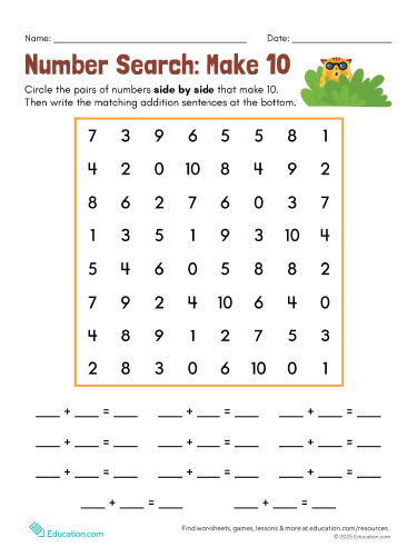 Number Search: Make 10