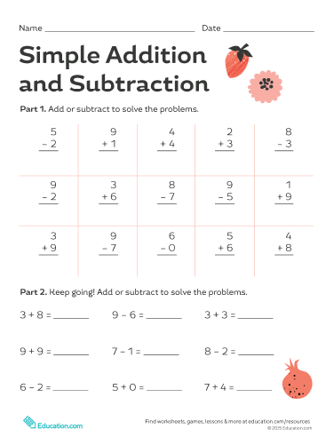 Simple Addition and Subtraction
