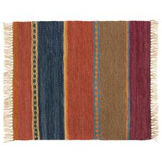 a rug with four sides. The two long sides are the same length, and the two short sides are the same length.