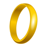 a gold metal ring