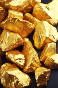 A pile of gold nuggets
