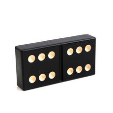 a domino with four sides. The two long sides are the same length, and the two short sides are the same length.