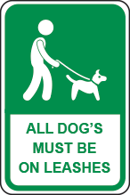 A dog leash sign.