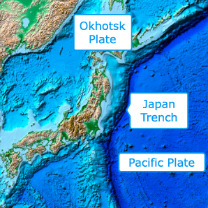 A picture of the Japan Trench