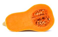 the inside of a butternut squash